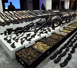 arsenal Según el Comando Conjunto, este arsenal de guerra fue localizado durante los operativos antisubversivos que se desarrollaron entre el 19 y 22 de este mes de abril