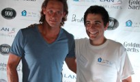 David Nalbandian, tenista argentino y Nicholás Berardi, jefe ejecutivo de Techo USA.