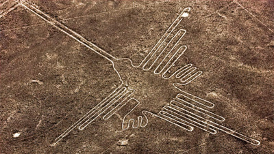 Estas líneas forman dibujos de varios kilómetros de largo y ancho, algunas sólo pueden ser vistas en toda su magnitud desde el aire en una aeronave. Destacan las figuras del colibrí, la araña, el mono, el perro, la lagartija, el cóndor, el astronauta o extraterrestre, entre otras.