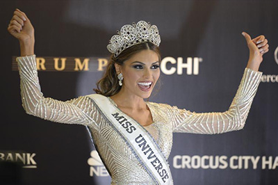 Con el triunfo de María Gabriel Isler, Hispanoamérica volvió a reinar entre las más bellas del Planeta, con ocho de las dieciséis finalistas. Foto: AFP