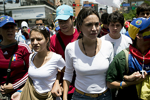 Machado estuvo al frente de las protestas contra Maduro.