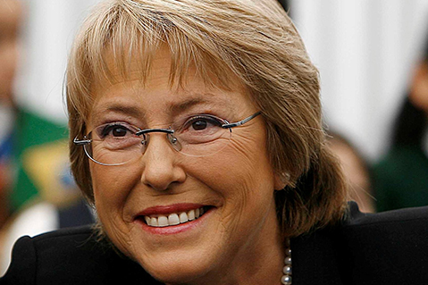 Michelle Bachelet, presidenta de chile.