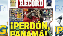 “Perdón Panamá” titula Récord, y señala que una selección mexicana “sin corazón ni ideas robó la final a los canaleros, que ganaban con 10 a los 88 minutos, hasta que el árbitro los acuchilló con un penal inventado”.