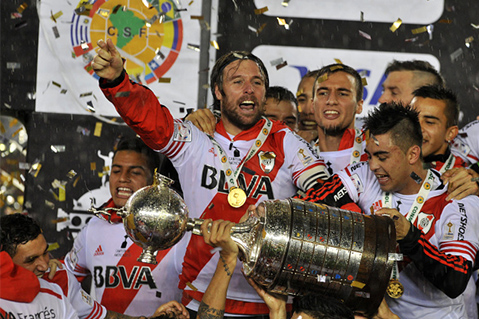 River Plate se consagró campeón de la Copa Libertadores de América al derrotar 3-0 a Tigres de México en el estadio Monumental de Buenos Aires el 05/08/2015. Foto: Alejandro Santa Cruz