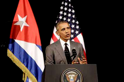 El presidente de Estados Unidos se dirigió al pueblo de Cuba en un discurso desde el Gran Teatro de La Habana, el 22 de marzo de 2016, pero el mismo sólo fue transmitido en una ocasión por la Televisión Nacional. Ahora los opositores lo distribuyen en CD's de mano en mano.