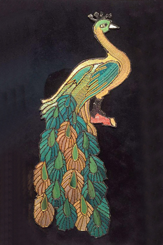 El pavo real, una de sus espectaculares obras del artista mexicano.