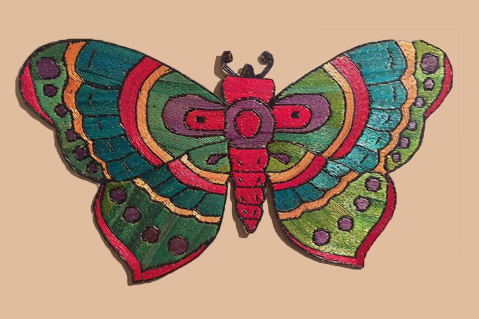 La mariposa, otra de  sus obras que forma parte de su colección. 
