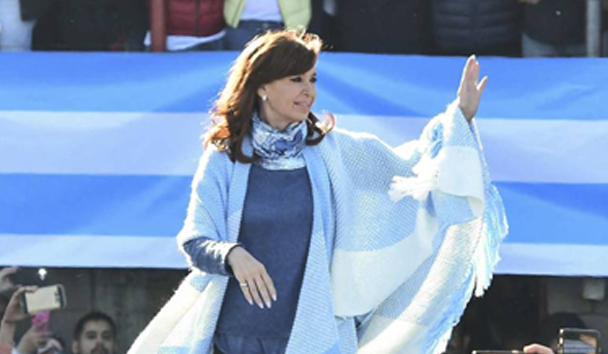 Cristina Fernández de Kirchner durante el lanzamiento de su agrupación Unidad Ciudadana. TELAM