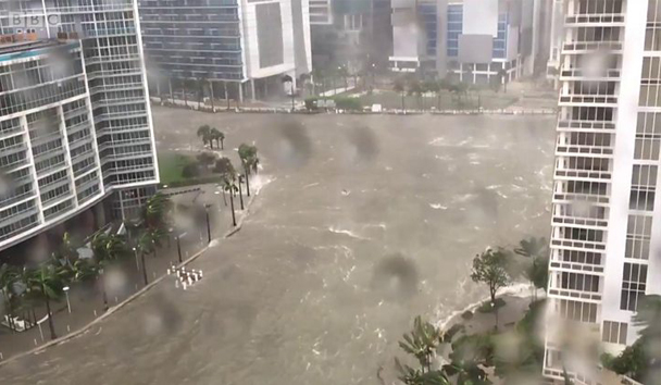 Miami sufre impactantes inundaciones de Irma.
