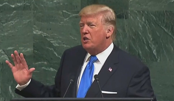 Donald Trump interviene durante la apertura del debate de alto nivel de la Asamblea General de la ONU. EFE