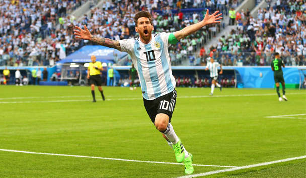 Lionel Messi celebra el gol inaugural del partido contra Nigeria. ROBBIE JAY BARRATT - AMA GETTY IMAGES