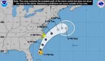 La tormenta tropical “Arthur” se formó 16 días antes del inicio oficial de la temporada de huracanes. Foto NOAA